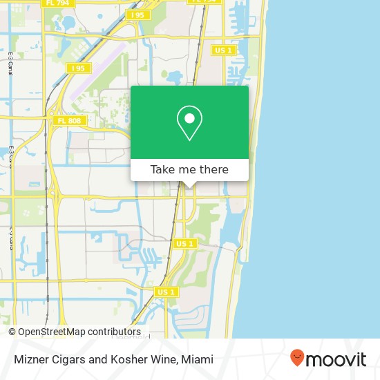 Mizner Cigars and Kosher Wine map