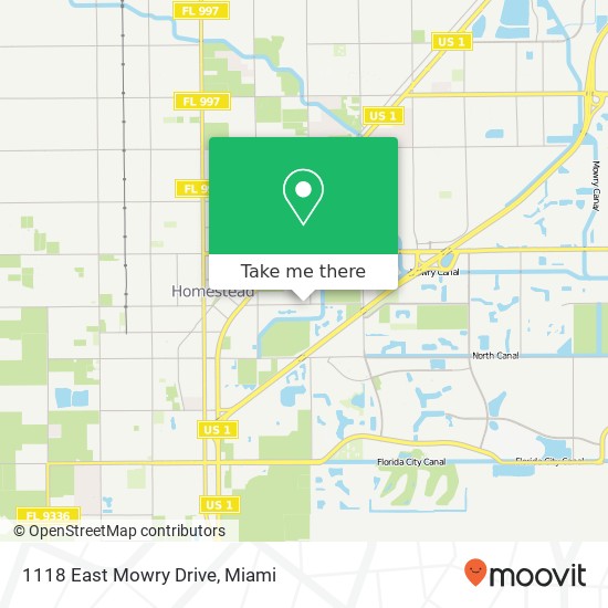 1118 East Mowry Drive map
