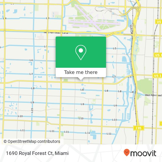 Mapa de 1690 Royal Forest Ct