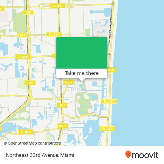 Northeast 33rd Avenue map