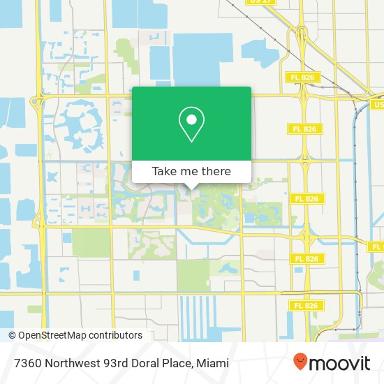 7360 Northwest 93rd Doral Place map