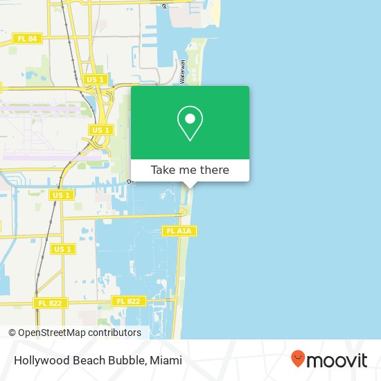 Hollywood Beach Bubble map