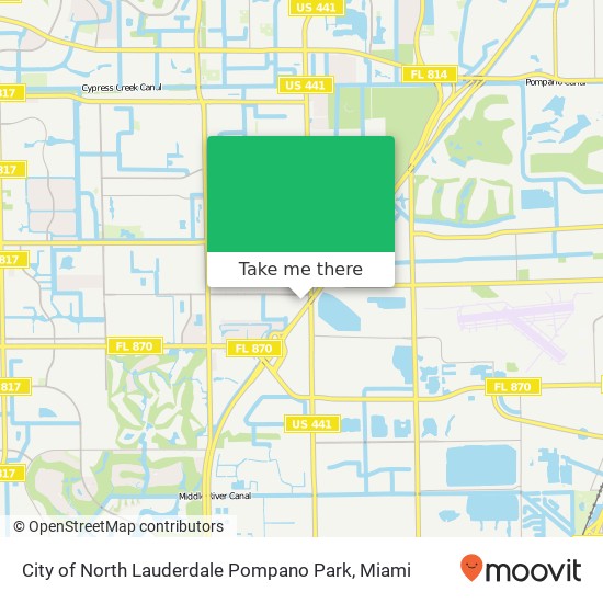 City of North Lauderdale Pompano Park map