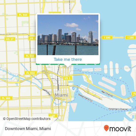 Mapa de Downtown Miami