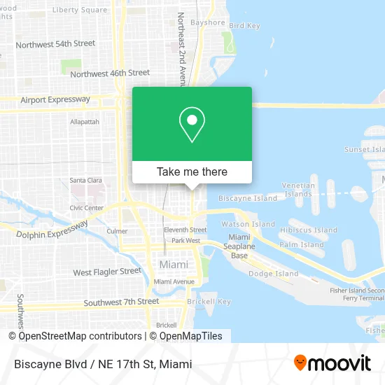 Biscayne Blvd / NE 17th St map