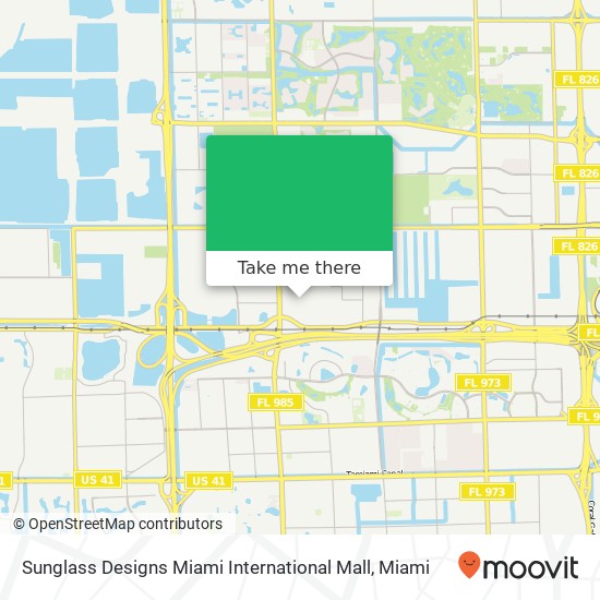 Sunglass Designs Miami International Mall map
