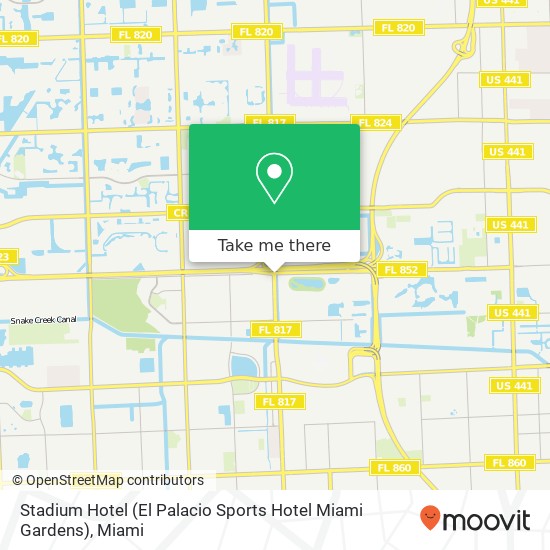 Stadium Hotel (El Palacio Sports Hotel Miami Gardens) map