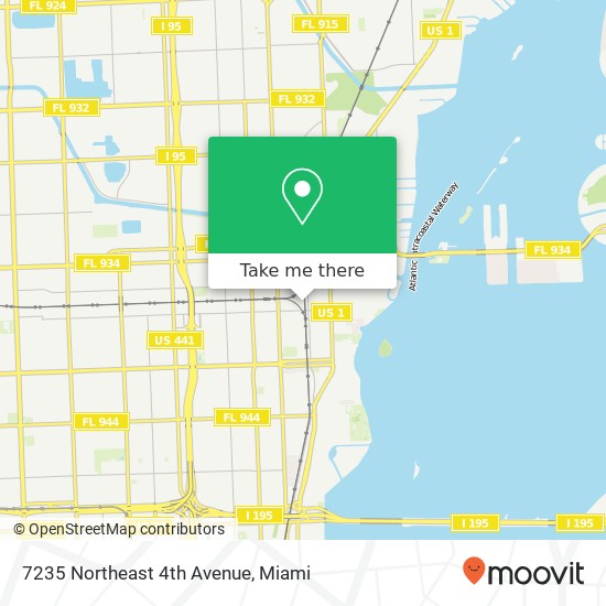 7235 Northeast 4th Avenue map