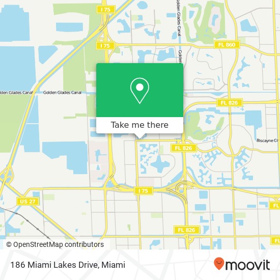 Mapa de 186 Miami Lakes Drive