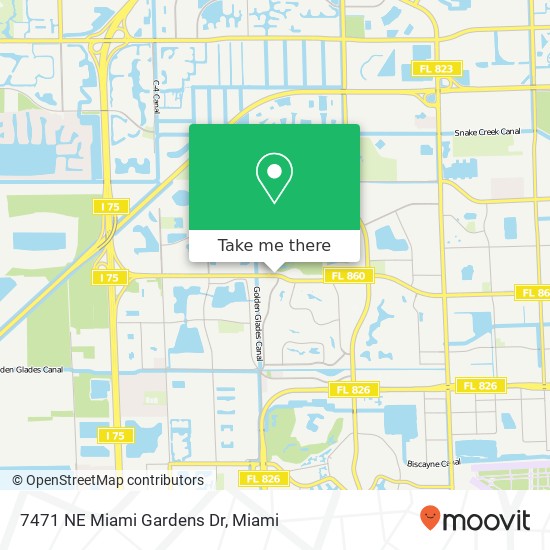 Mapa de 7471 NE Miami Gardens Dr