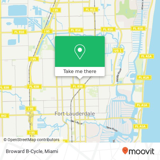 Broward B-Cycle map