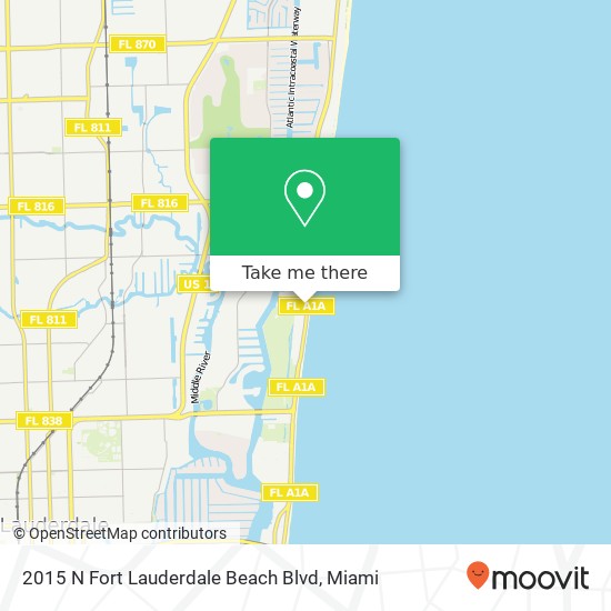 2015 N Fort Lauderdale Beach Blvd map