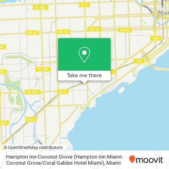 Hampton Inn-Coconut Grove (Hampton Inn Miami-Coconut Grove / Coral Gables Hotel Miami) map