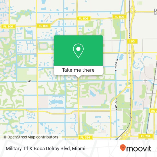 Military Trl & Boca Delray Blvd map