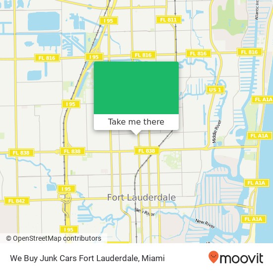 Mapa de We Buy Junk Cars Fort Lauderdale