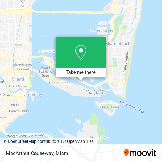 MacArthur Causeway map