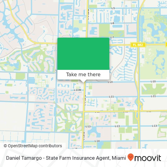 Mapa de Daniel Tamargo - State Farm Insurance Agent