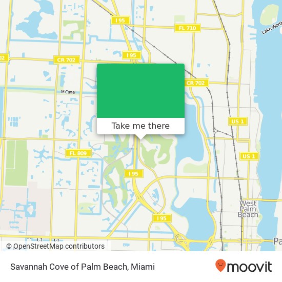 Mapa de Savannah Cove of Palm Beach