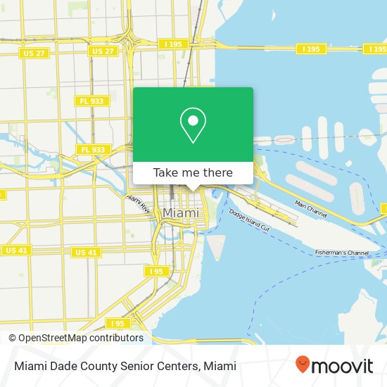 Mapa de Miami Dade County Senior Centers