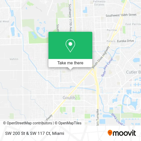 SW 200 St & SW 117 Ct map