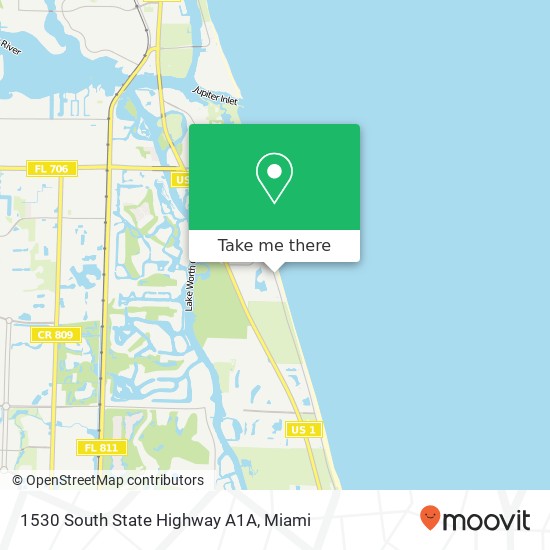 Mapa de 1530 South State Highway A1A