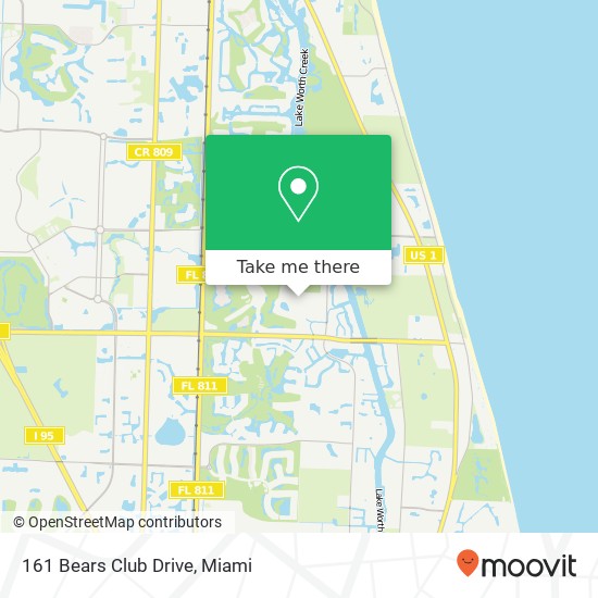 Mapa de 161 Bears Club Drive