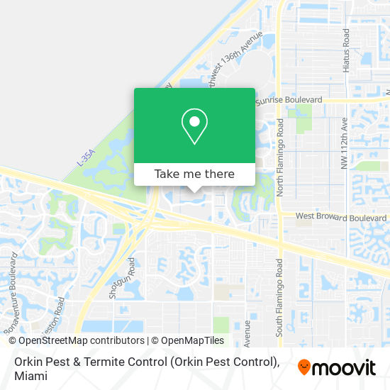 Mapa de Orkin Pest & Termite Control