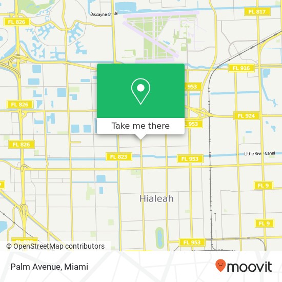 Palm Avenue map