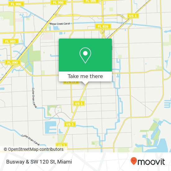 Busway & SW 120 St map