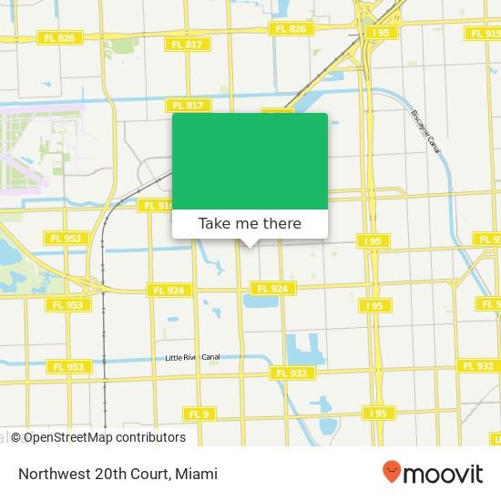 Northwest 20th Court map