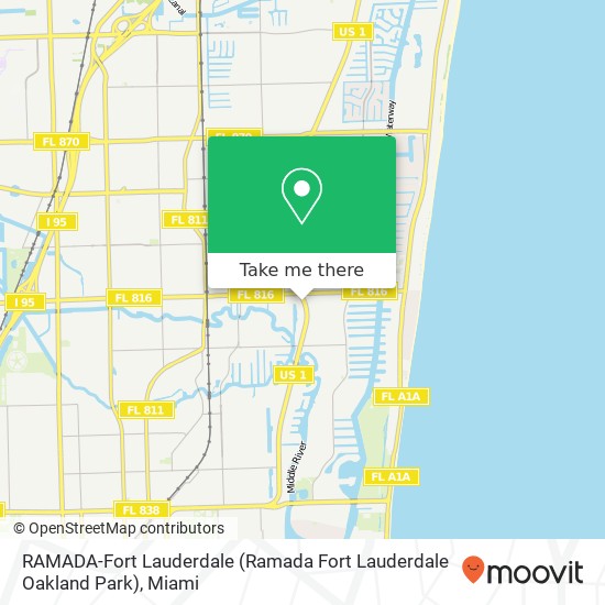 RAMADA-Fort Lauderdale (Ramada Fort Lauderdale Oakland Park) map