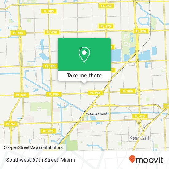 Southwest 67th Street map