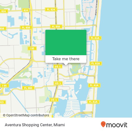 Aventura Shopping Center map