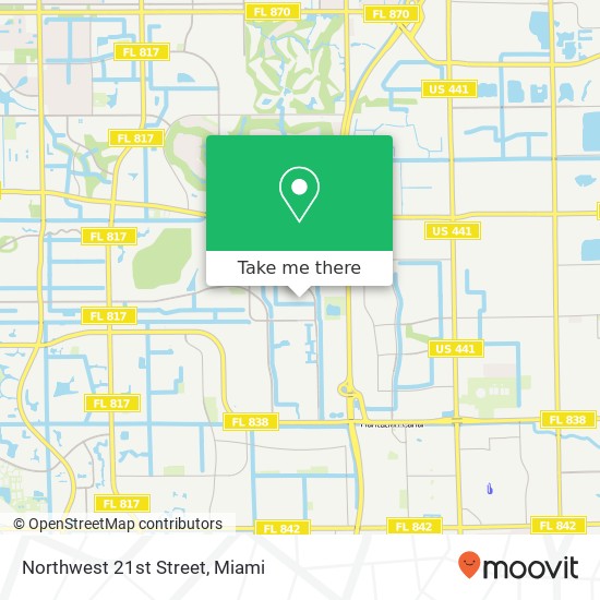 Northwest 21st Street map