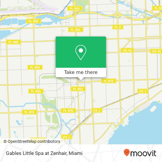 Gables Little Spa at Zenhair map