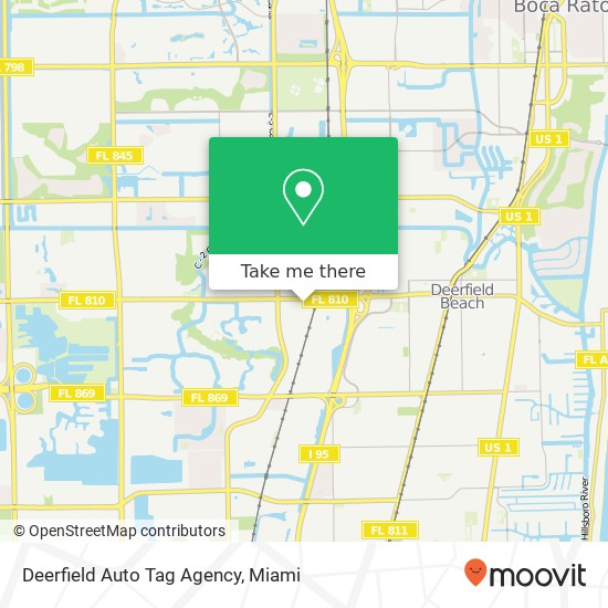 Mapa de Deerfield Auto Tag Agency