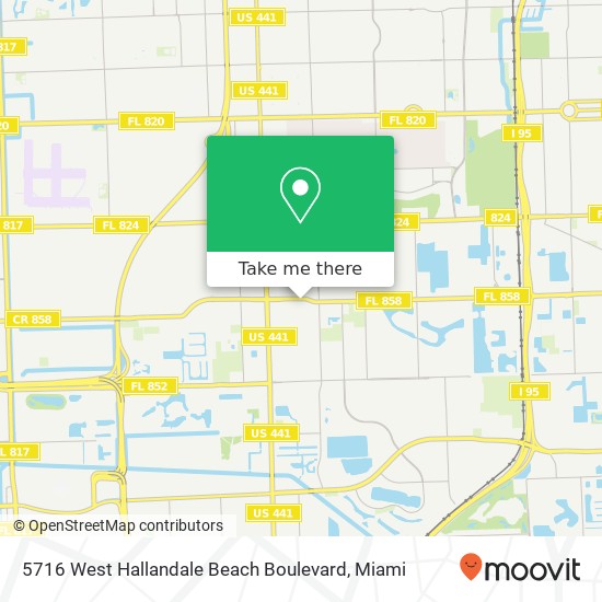 Mapa de 5716 West Hallandale Beach Boulevard