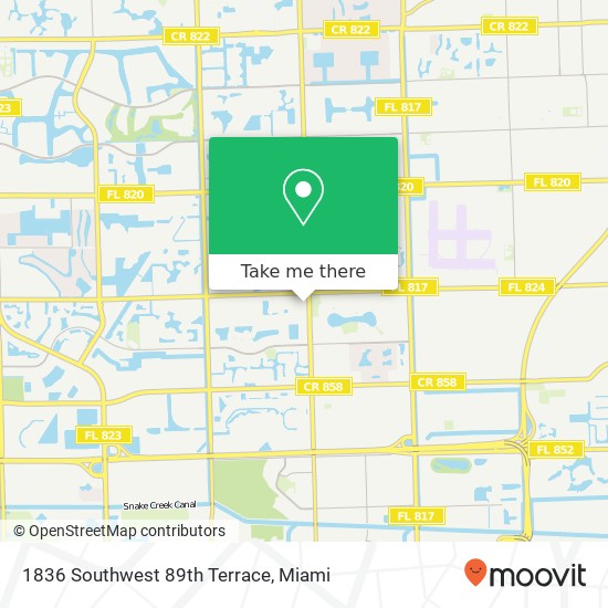 1836 Southwest 89th Terrace map