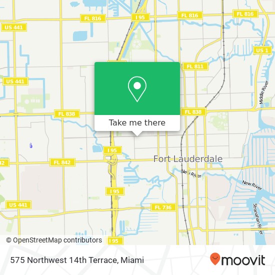 575 Northwest 14th Terrace map