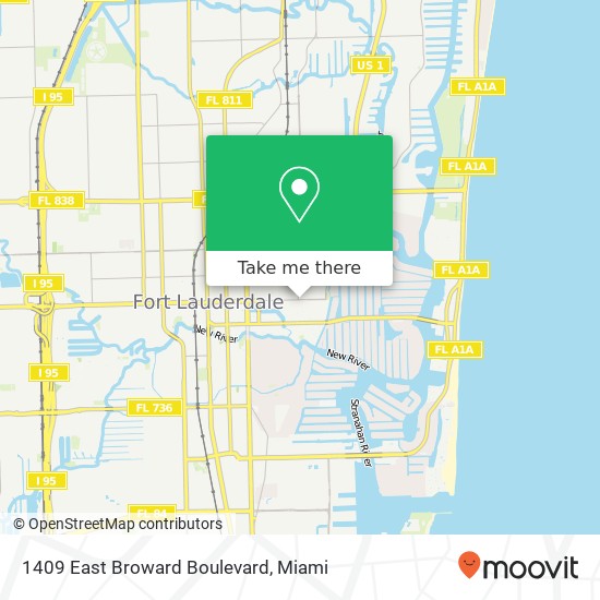 1409 East Broward Boulevard map