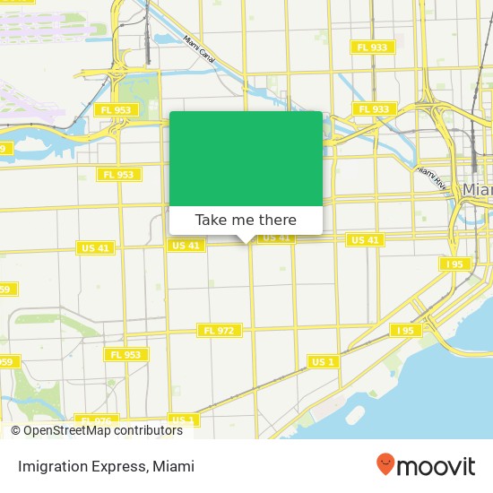 Mapa de Imigration Express