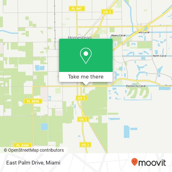 Mapa de East Palm Drive