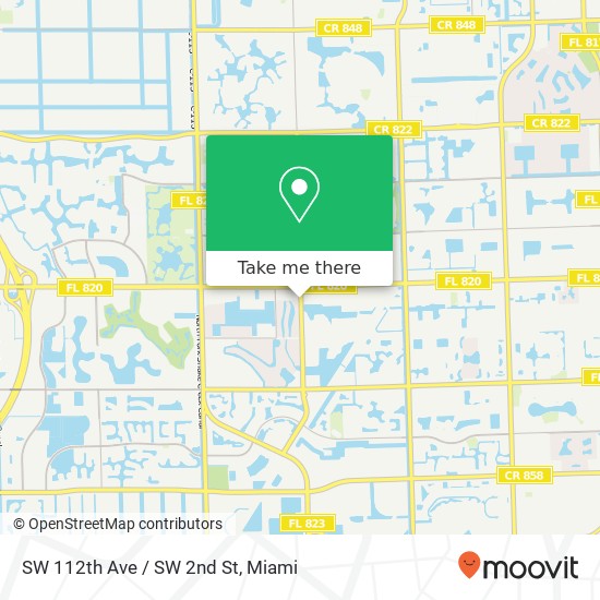 SW 112th Ave / SW 2nd St map