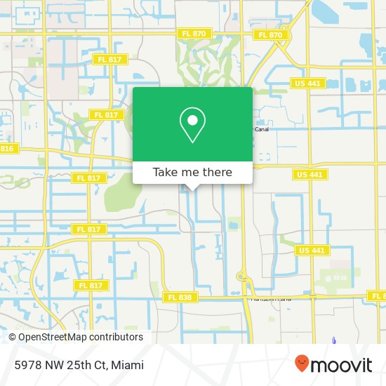 Mapa de 5978 NW 25th Ct