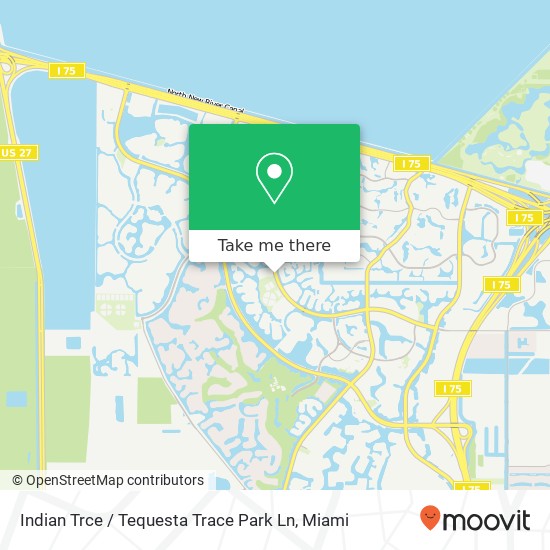 Indian Trce / Tequesta Trace Park Ln map