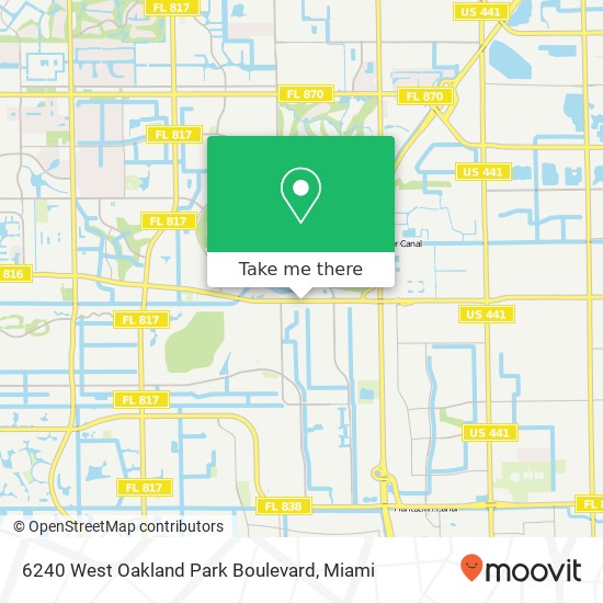 6240 West Oakland Park Boulevard map