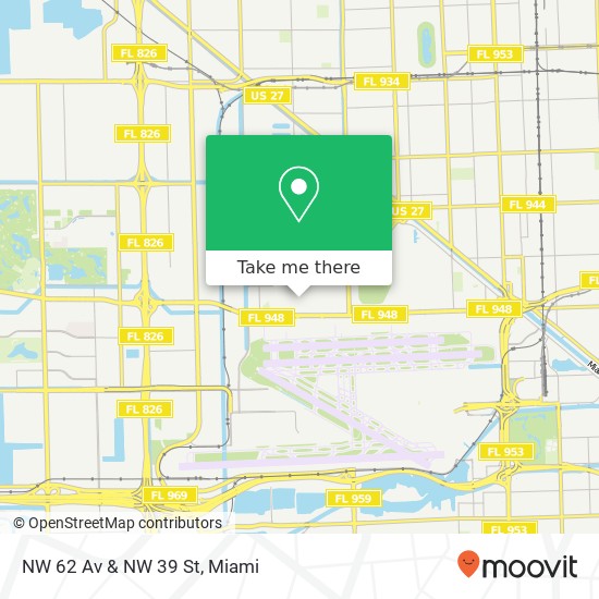 NW 62 Av & NW 39 St map