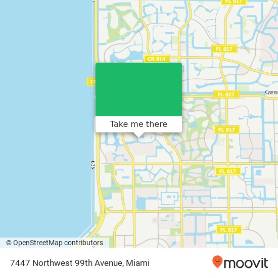 7447 Northwest 99th Avenue map