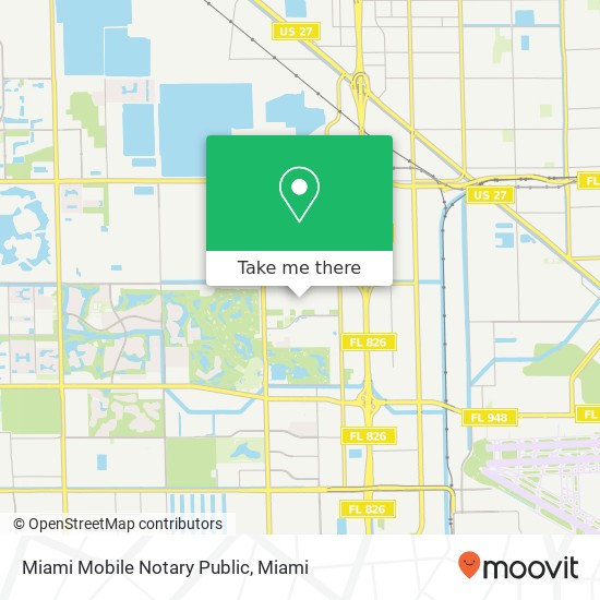 Miami Mobile Notary Public map