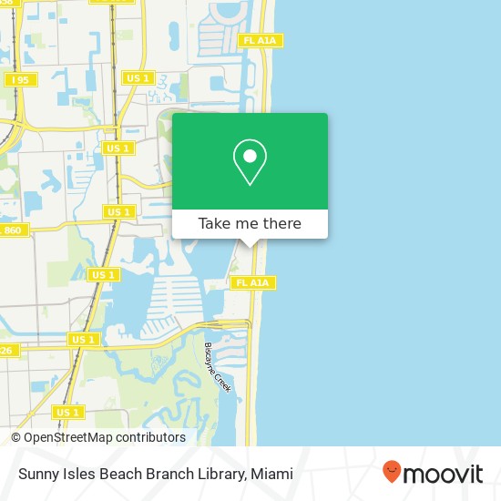 Mapa de Sunny Isles Beach Branch Library